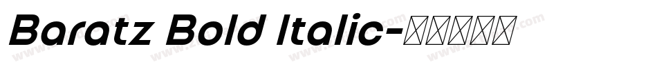 Baratz Bold Italic字体转换